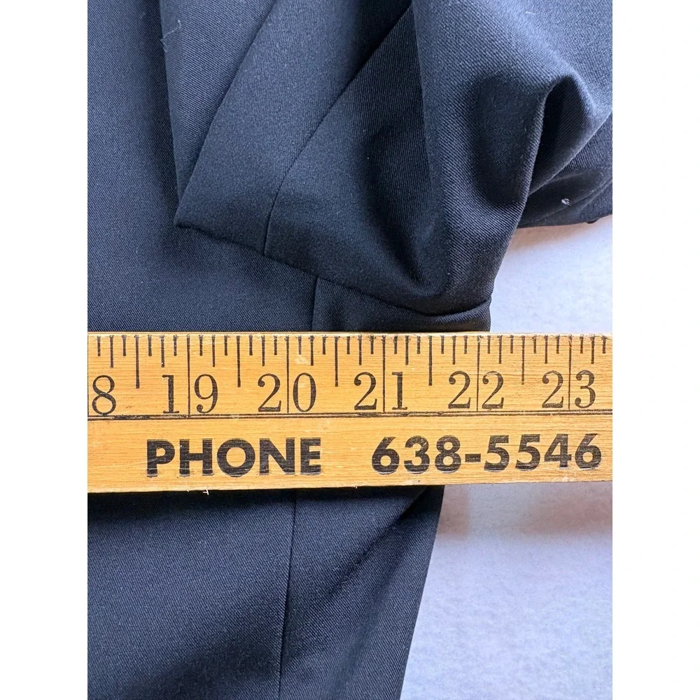 SuitShop Mens Black Slim Fit Stretch Suit 2 Piece Set Jacket 44S Pants 35S